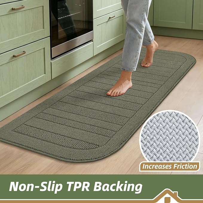 BEQHAUSE Kitchen Rugs Set of 2 Non-Slip Washable Kitchen Mats - Image 4