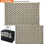 SAND MINE 6 x 9 Ft Reversible Mats, Plastic Straw Rug, Modern Area Rug - Image 3