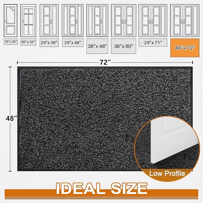 Mibao Front Door Mat Indoor Entrance, Welcome Mat - Image 2