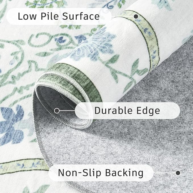 DCX Green and Blue 6x9 Rug, Kid & Pet Friendly - Image 9