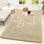OLANLY Dog Door Mat for Muddy Paws 70x46, Paw Print Design, Absorbs Moisture by OLANLY