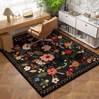 Rugcomf Bedroom Rug 3x5 Rug Washable Area Rug Non Slip Low Pile Boho Floral - Image 3