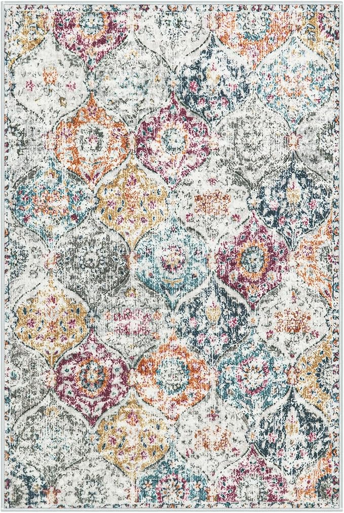 Lahome Moroccan Trellis Entryway Rug, 2x3 Kitchen Rugs Non Slip Washable - Image 6