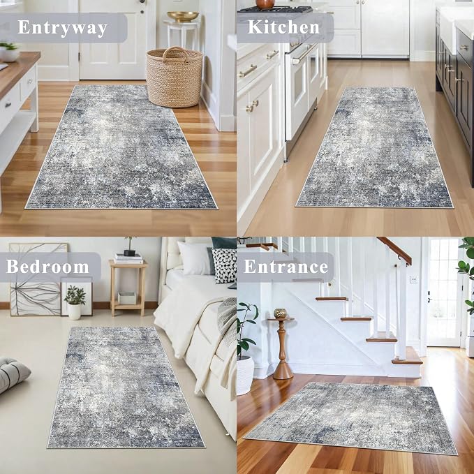 3x4 Washable Entryway Rug – Non-Slip Modern Abstract Small Area Rug - Image 5