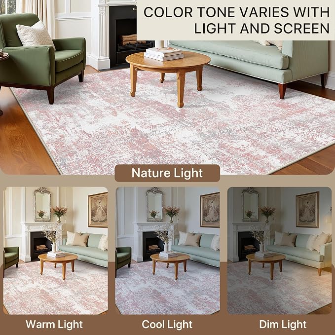 BEIMO Area Rugs 5x7 for Living Room Bedroom, Modern Abstract Machine Washable - Image 6