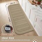 BEQHAUSE 24x60 Inch Kitchen Rugs Non-Slip Washable Kitchen Mats - Image 2
