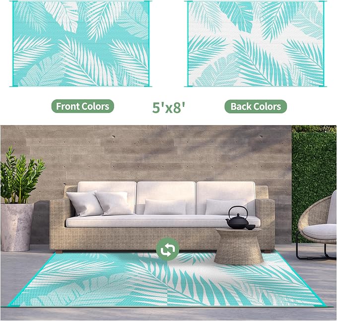 GENIMO Outdoor Rug 5' x 8' Waterproof - Image 2