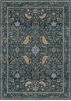 Large Washable Floral 10x14 Area Rug - Image 6