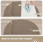 BEQHAUSE Dirt Trapper Door Mat 32" x 48" Half Circle Non-Slip Washable Doormats - Image 9
