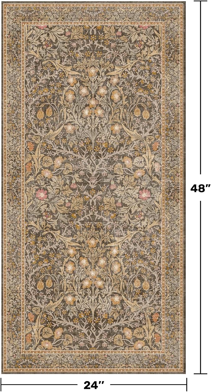 Brown Washable 2x4 Entry Rug - Image 2