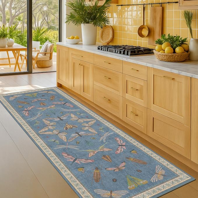 Hazo Haus 2x7 Washable Bedroom Runner Rug, Laundry Room & Hallway, Rubber - Image 3