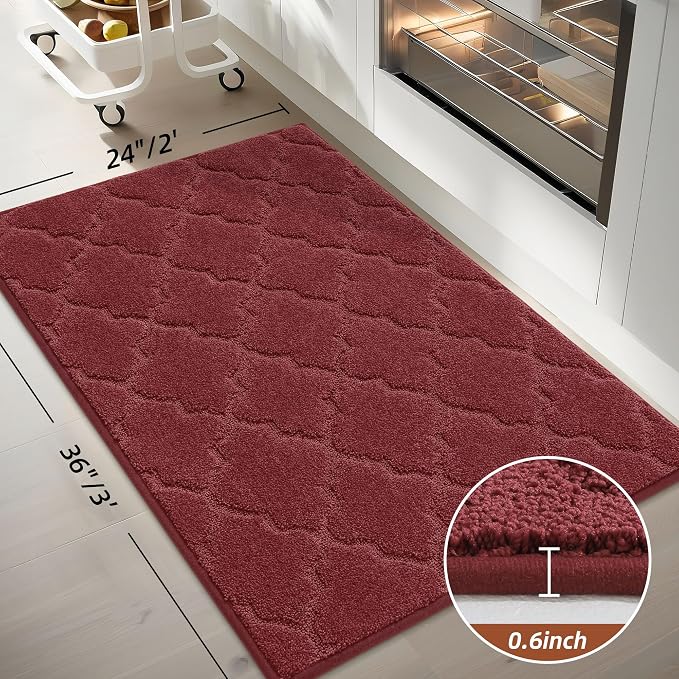 COSY HOMEER Kitchen Rugs 24"x36" Non-Slip Washable Kitchen Mats - Image 2