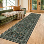 Dark Green 2'6"x12' Long Runner Rugs - Image 3
