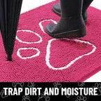 Smiry Dog Door Mat for Muddy Paws, Absorbent Dirt Trapper Non Slip Quick Dry - Image 2