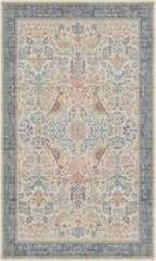Boho Natural Red Blue 3x5 Entryway Rug, Washable Mudroom Area Rug, Modern - Image 7