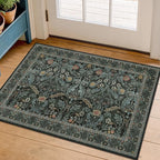 Washable Entry Rug 2x3 Non Slip, Vintage Small Throw Rugs by Evyhood