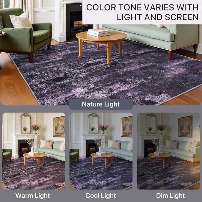 BEIMO Area Rugs 8x10 for Living Room Bedroom, Modern Abstract Machine Washable - Image 9