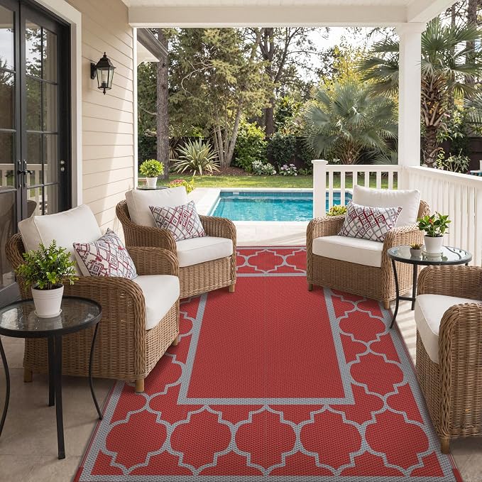 GENIMO 5' x 8' Outdoor Rug Waterproof - Image 8