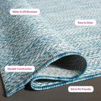 SAFAVIEH Outdoor Square Rug 9' - Image 3