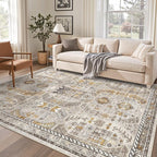 Madane 6x9 Area Rugs for Living Room, Stain Resistant Washable Rugs, Non-Slip by Madane