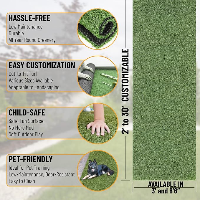 Ottomanson Artificial Turf Golf Hitting Mat 3' x 6' Indoor/Outdoor Waterproof - Image 2
