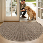 BEQHAUSE Dirt Trapper Door Mat 36" x 60" Half Circle Non Slip Washable Doormats - Image 2