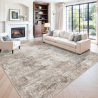 12x12ft Square Living Room Rug – Non-Slip Washable Extra Large Floor Carpet by ZHXXUJ