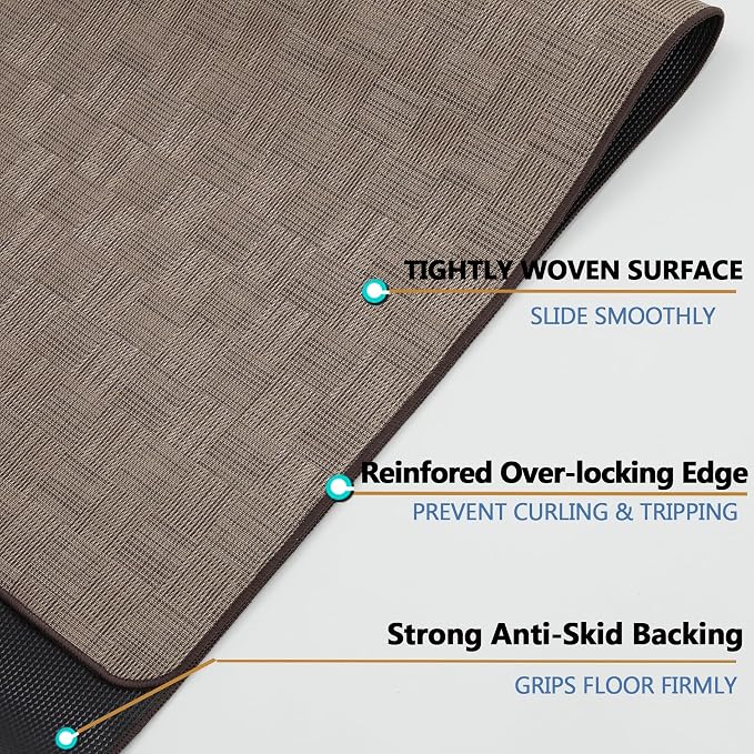 Chair Mat for Hardwood Floor, 50x63 Desk Computer Chair Mat for Hard Wood & - Image 3