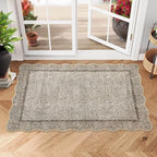 GarveeHome Small Area Rug 2x3 Modern Scalloped Entry Rug Solid Color Kitchen - Image 2
