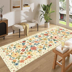 DUKINO 3x8 Washable Runner Rug, Non Slip Soft Floral Hallway Runner Rug - Image 3