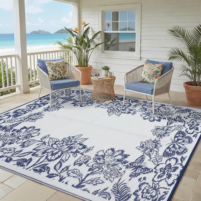 Garvee Outdoor Rugs 9' x 12’ Waterproof Reversible Mats, Large Area Plastic - Image 9