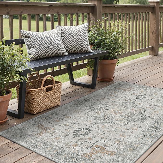 GENIMO Outdoor & Indoor Area Rug 3'x 5', Waterproof, Non-Shedding, Easy Cleaning - Image 4