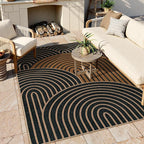 Lahome Enfys Modern Rainbow Easy Jute Carpet, Washable Rugs 5x7 - Image 6