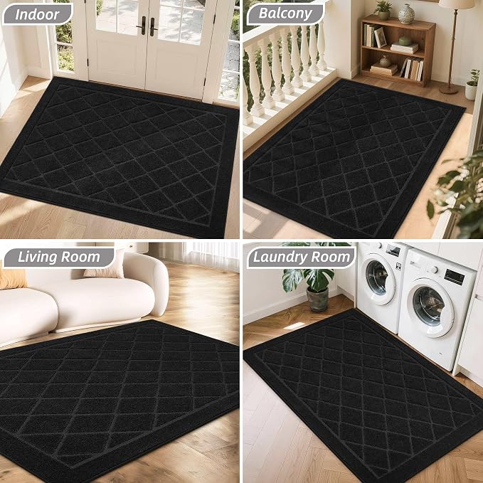 BEQHAUSE Dirt Trapper Door Mat 48" x 72", Doormat Non-Slip Entryway Rugs - Image 8
