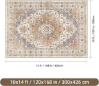 befbee 10x14 Area Rugs, Ultra-Thin Washable Rugs - Image 2