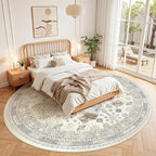 zesthome 8ft Round Rugs for Living Room, Non-Slip Washable Round Area Rugs - Image 8
