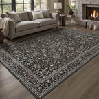 DCX Black 8x10 Rug, Kid & Pet Friendly - Image 2