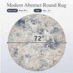 6ft Washable Round Rug - Image 7