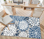 3x5 Washable Rug for Living Room Tropical Botanical Modern Floral Chenille Area - Image 7