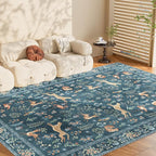 DUKINO 8x10 Rug, Washable Animal Living Room Rug - Image 9