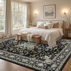 Area Rugs 10x12 Living Room Rug: Washable Rug Soft Vintage Boho Medallion - Image 3