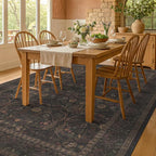 Washable 8x10 Area Rugs for Living Room, Moody Dark Floral Farmhouse Western - Image 6
