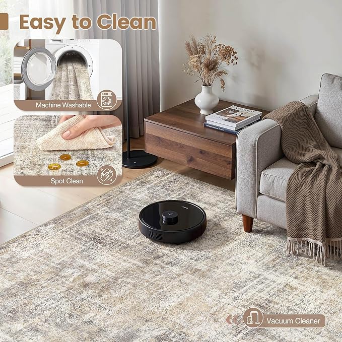 cotiled Washable 6x9 Area Rug for Living Room - Image 2