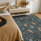 Vintage 4x6 Washable Entryway Rug, Non-Slip Low Pile Stain Resistant Carpet - Image 6