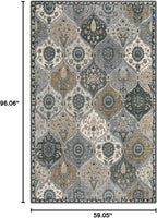 Lahome Moroccan Washable Living Room Rug, 5x8 Rugs - Image 2