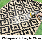 Smiry Waterproof Outdoor Rug 10X14 ft, Reversible Plastic Straw Patio Camping - Image 2