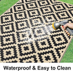 Smiry Waterproof Outdoor Rug 4x6 ft, Reversible Plastic Straw Patio Camping Rugs - Image 2