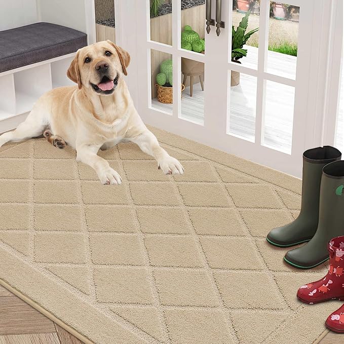 BEQHAUSE Dirt Trapper Door Mat 36" x 60", Doormat Non-Slip Entryway Rugs by BEQHAUSE