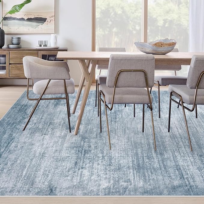 Area Rugs 8x10 Living Room: Washable Rug Modern Abstract Large Rugs Soft Non - Image 4