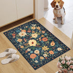 DUKINO 2x3 Rugs for Entryway, Floral Indoor Washable Door Mat, Non Slip Boho - Image 3